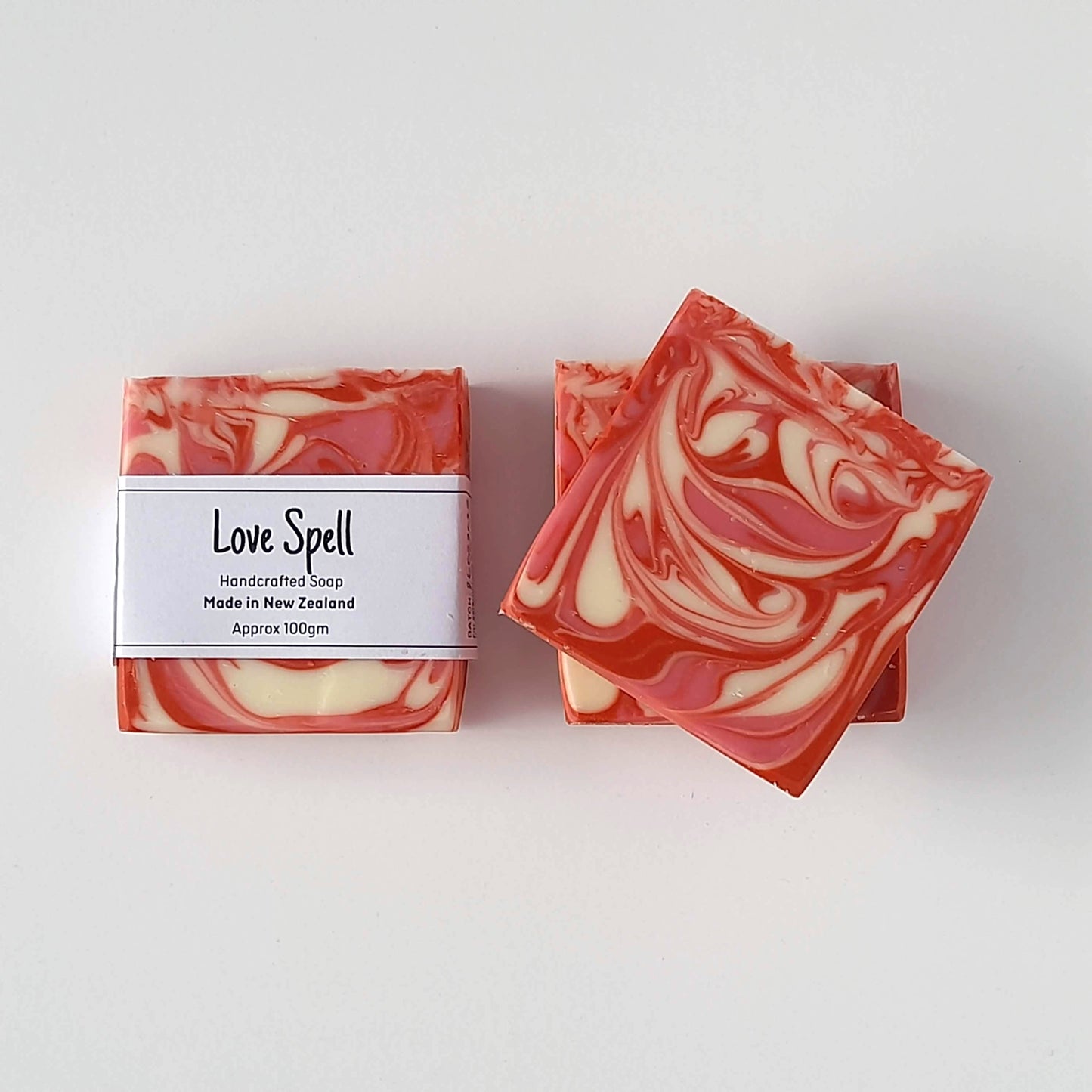 handmade soap, red soap, love spell fragrance, bar soap
