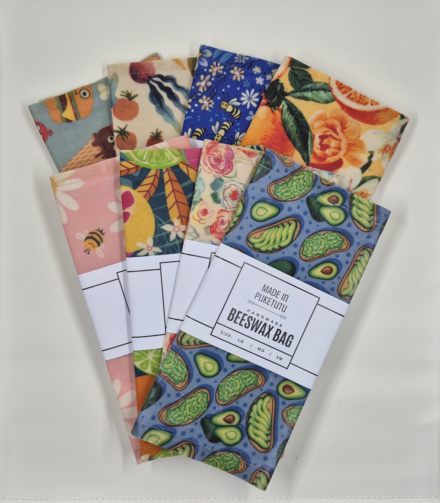 Reusable beeswax food bags - Medium